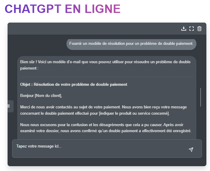 chatgpt prompt pour le service client 2