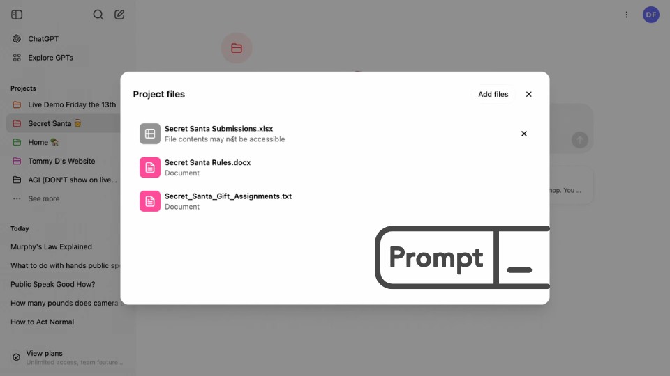ChatGPT État du Projet (3)