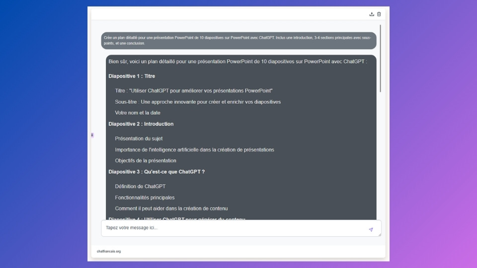 comment faire un powerpoint avec chatgpt (2)